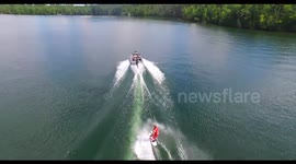 Drone Wake-boarding on Star Lake