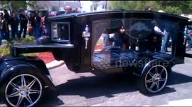 Custom Harley Davidson motorbike turn into hearse