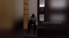 Hotel security staff caught 'sleeping on the job' at Sri Lanka hotel