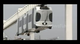 China's first suspension railway completes test run