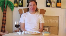 Man tastes Sainsbury's new range of vegan cheeses