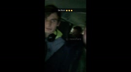 Middlesbrough's Marten De Roon hitches a ride with fans after missing train