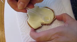 Baby shower cookies with lavenders