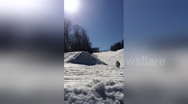 Skier attempts double backflip and it ends badly