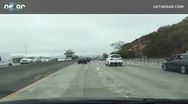 Speeding driver crashes into hill on the side of Bay Area 101, California