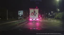 Dashcam UK - HGV Crash Barrier - Funny Audio!