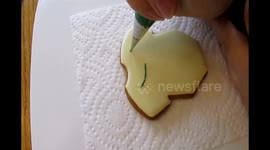 Lavender motif cookies for baby shower