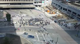 Brussels North Station Bomb alarm evacuation