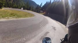 Motorbike-Crash on Romanian Transfagarasan Highway