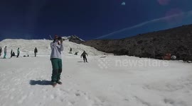 Backflip FAIL on skis