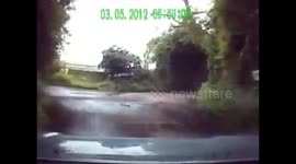 UK dash cam - Car crash down country lane #1