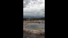 Natural Geyser in Iceland