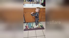 Boy, 2, with hearing impairment loves singing