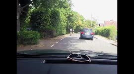 Driver faces near miss after failing to overtake cyclists