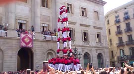 5de9f-c by Joves Xiquets de Valls during Mercè Festival 2016 in Barcelona.