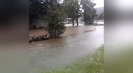Severe flooding in North Carolina during Hurricane Matthew
