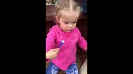 Cute Toddler Tries Ice Cream for the first time - goes cross-eyed & shakes