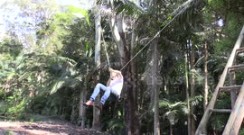 Dad makes awesome swing for his kids and, with a clever hack, can use it himself