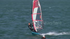Wind and kite surfing off PORTLAND UK