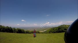 paragliding take-off ...tree landing