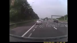 Near miss on motorway