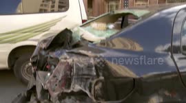 Alleged 'drunk driver' crashes lorry into 17 vehicles