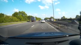 M1 dash cam pile up incident