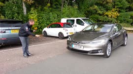 Nom, Nom, Nom.....Dave feeding a hungry Tesla