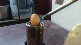 Gas Torch Vs Egg- Satisfying To Watch