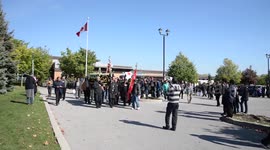 Shia Muslims holding Ashura procession
