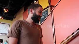 Group of guys take 'hard-working' waiter out for a free skydive