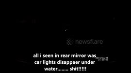 HELPING FELLOW DRIVER caught IN FLOOD