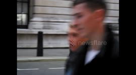 Rafferty  Law arrives at hotel to meet his father Jude Law
