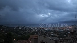 Nuages sur Cannes, intempéries du 14 octobre 2016 – très fortes pluie et rafales de vent - PACA