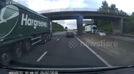 lorry wipes out an ambulance on the m42 heading south!!