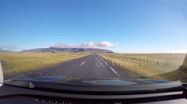ICELAND DASH CAM Southern ring road 1 , colourful autumn