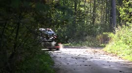 RALLY CRASH MITSUBISHI LANCER ACCIDENT