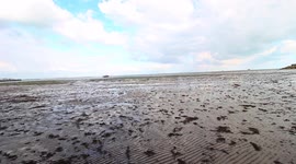 Walking for the first time with my daughter on a beach on the isle of wight and then out of nowhere