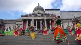 Diwali Festival celebrated in Trafalgar Square, London