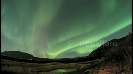 Incredible northern lights display in Alaska