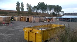 Inside Grande Synthe Migrant Refugee Camp in France.