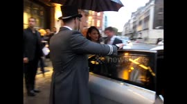 Cynthia Addai-Robinson leaves hotel to attend premiere of The Accountant