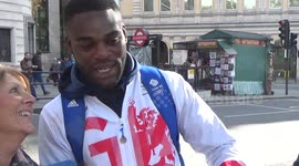 Olympic heroes sign autographs for fans in Central London