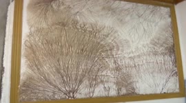 “Landscape painting” on a damp wall