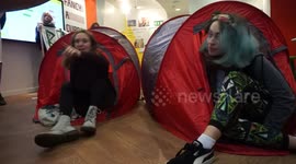 Students demonstrate against high rent prices in London