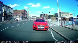 A near miss crash .always keep your distance )