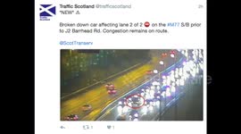 Dascham - Sudden breakdown in live motorway carriageway - near accident