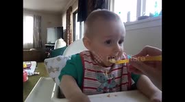 Baby George doesn't like his food