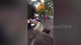 Runner stops at finishing line of marathon to propose to girlfriend