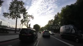 pedestrian getting hit by a cyclist in London